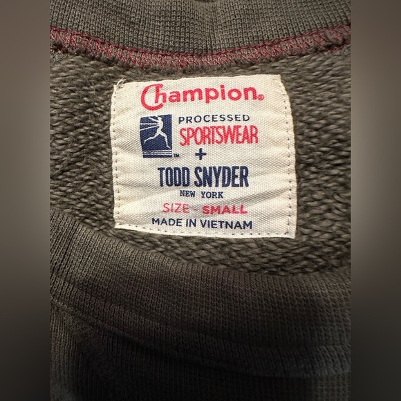 Tod Snyder-CHAMPION MIDWEIGHT POCKET SWEATSHIRT IN DARK MOSS size S(b5 - Picture 9 of 9